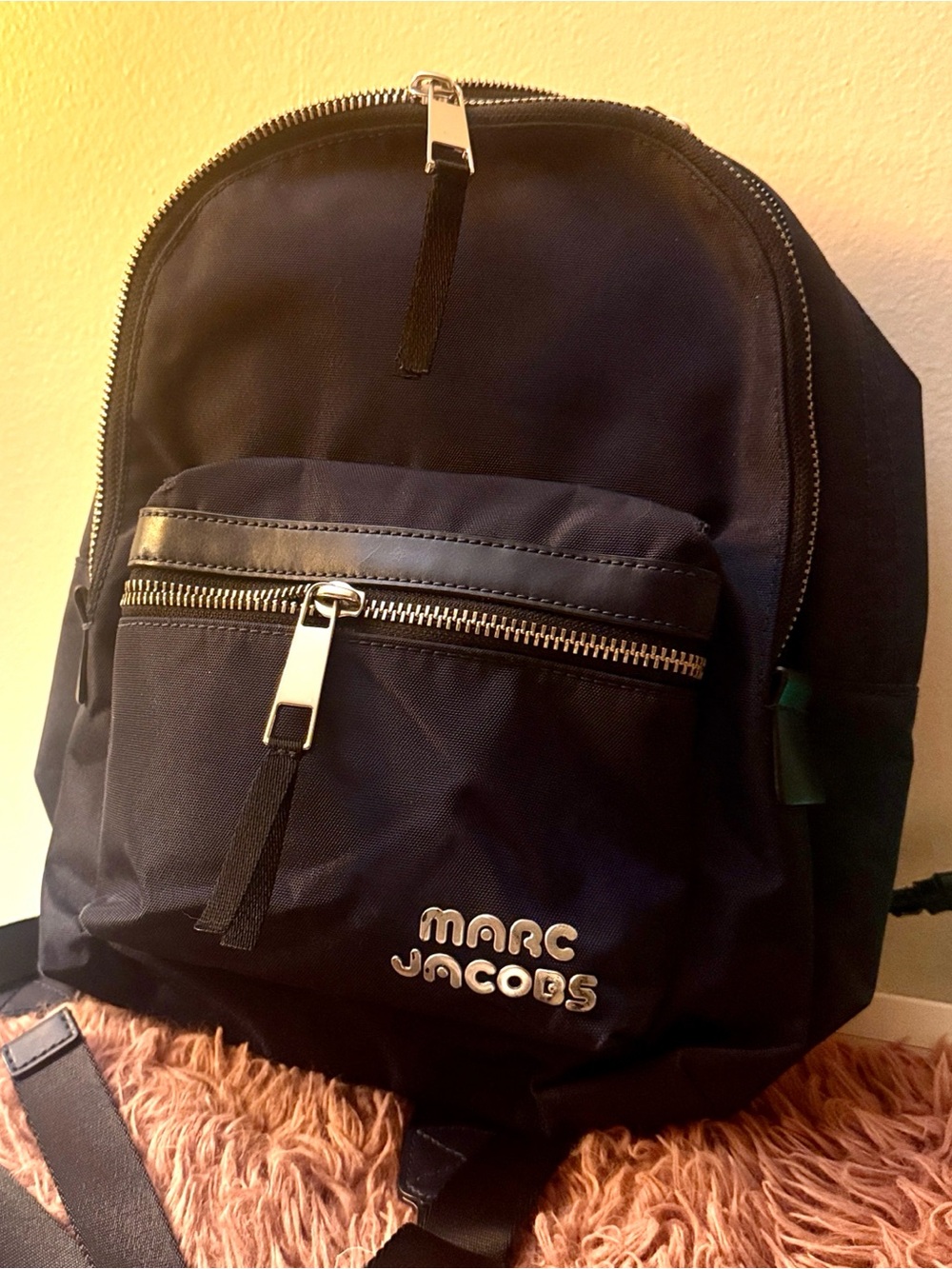 Marc Jacobs navy blue Nylon Compact Backpack with Front Zip Pocket - Picture 7 of 7